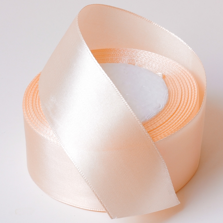 SATIN RIBBON 4.0cm - PEACH (LIGHT) 007 - PACKAGE 5x25yards(22m)