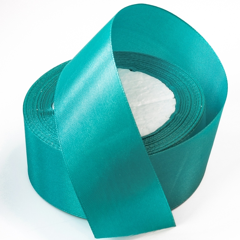 SATIN RIBBON 4.0cm - TURQUOISE BLUE (DARK) 047 - PACKAGE 5x25yards(22m)