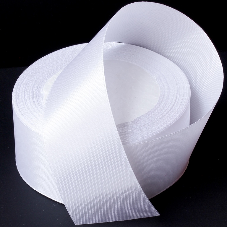 SATIN RIBBON 4.0cm - WHITE 001 - 25yards(22m)