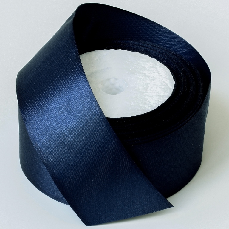 SATIN RIBBON 4.0cm - BLUE (DARK) 038 - 25yards(22m)