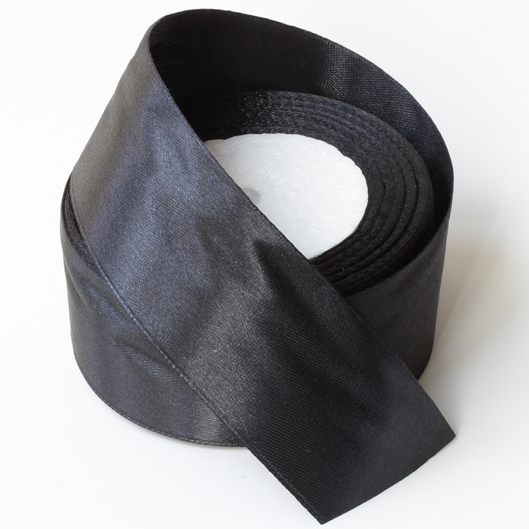 SATIN RIBBON 4.0cm - BLACK 039 - 25yards(22m)