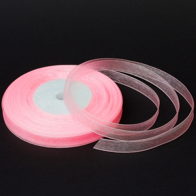 ORGANZA RIBBON 1.0cm - PINK 005 - 50yards(45m)