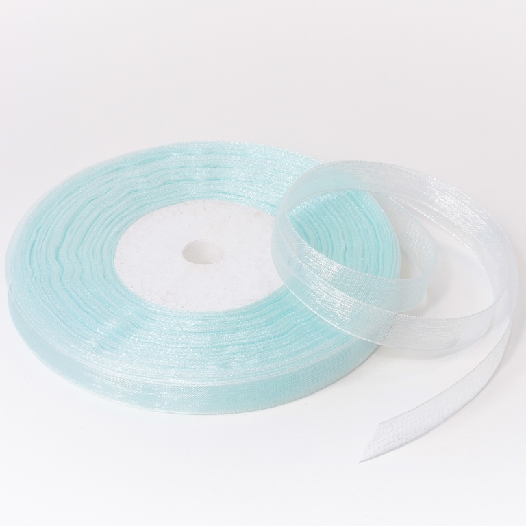 ORGANZA RIBBON 1.0cm - BLUE (LIGHT) 013 - 50yards(45m)