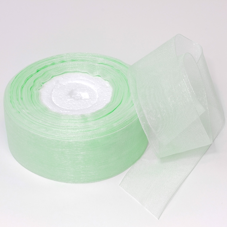 ORGANZA RIBBON 4.0cm - RESEDA 080 - PACKAGE 4х50yards(45m)