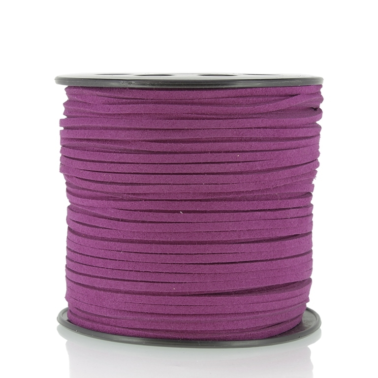 SUEDE FAUX CORD - 3mm - VIOLET - PACKAGE 2х100yards(91m)