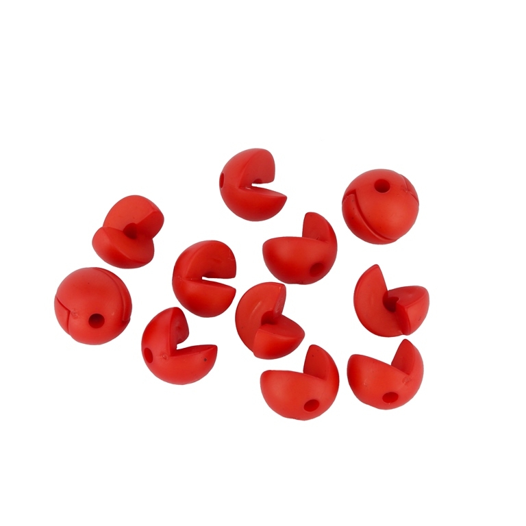 OPAQUE MATTE PLASTIC BEADS - PUZZLE 01 - BALL - 12mm RED - PACKAGE 500g  Hole-2.5mm (970pcs.) 