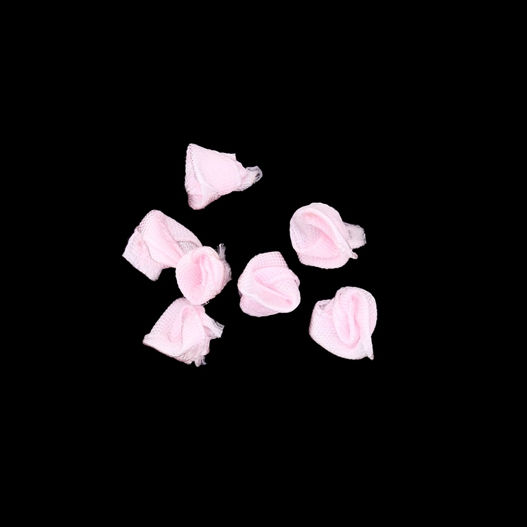 TEXTILE BEADS - SATIN - ROSE - 12mm PINK (LIGHT) 043 - PACKAGE 1000pcs.