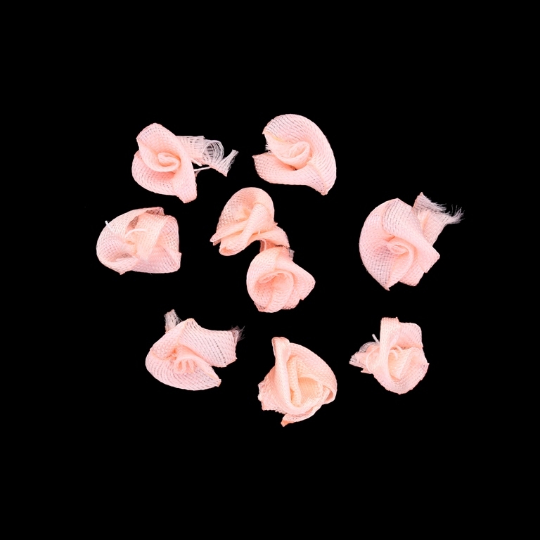 TEXTILE BEADS - SATIN - ROSE - 12mm PEACH 000 - PACKAGE 1000pcs.