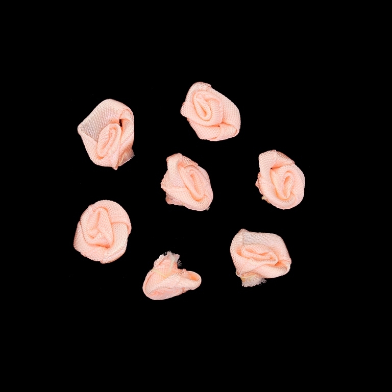 TEXTILE BEADS - SATIN - ROSE - 14mm PEACH (LIGHT) 007 - PACKAGE 1000pcs.