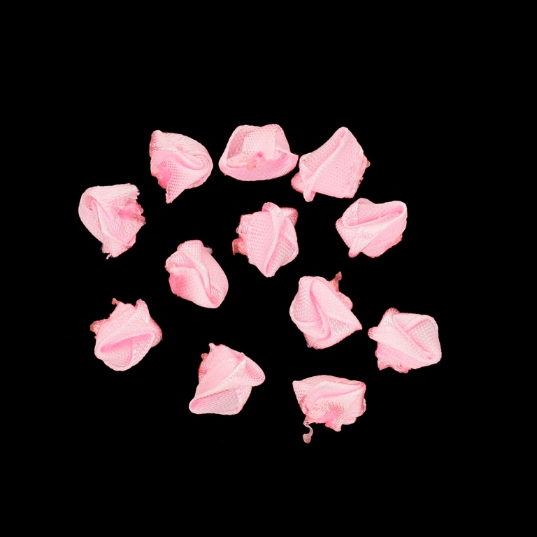 TEXTILE BEADS - SATIN - ROSE - 12mm PINK (DARK) 122 - PACKAGE 1000pcs.