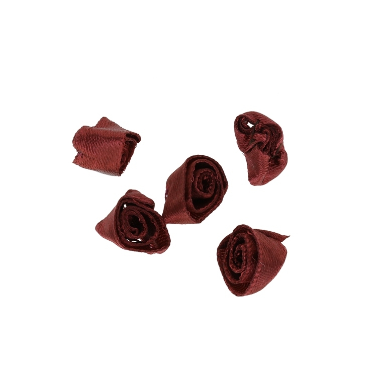 TEXTILE BEADS - SATIN - ROSE 02 - 14mm BORDEAUX 156 - PACKAGE 500pcs.