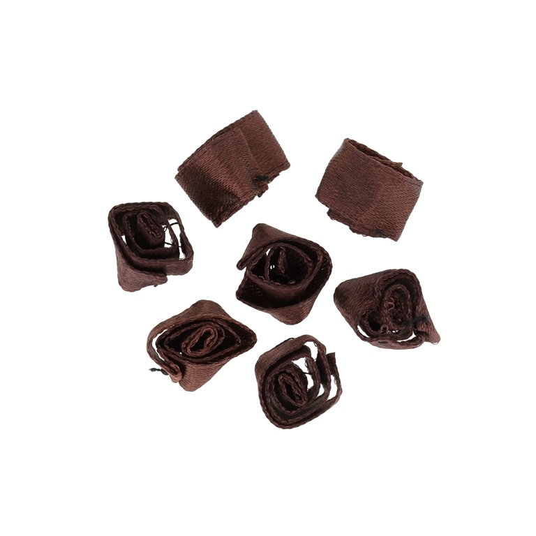 TEXTILE BEADS - SATIN - ROSE 02 - 14mm MAHOGANY - PACKAGE 500pcs.