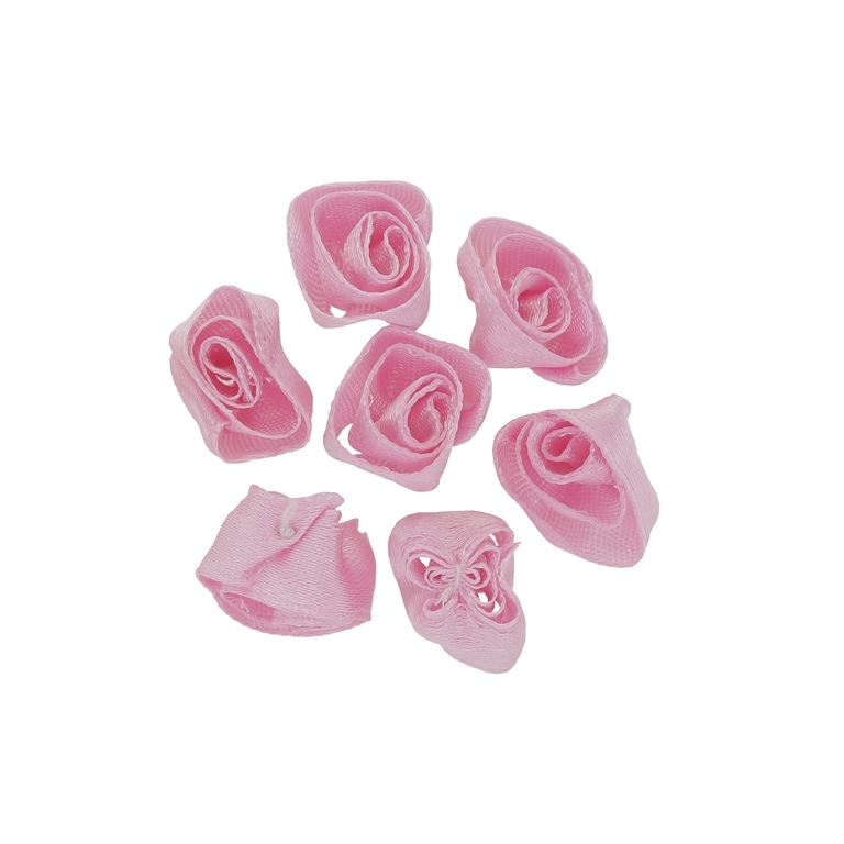 TEXTILE BEADS - SATIN - ROSE 02 - 14mm PINK (DARK) 096 - PACKAGE 500pcs.