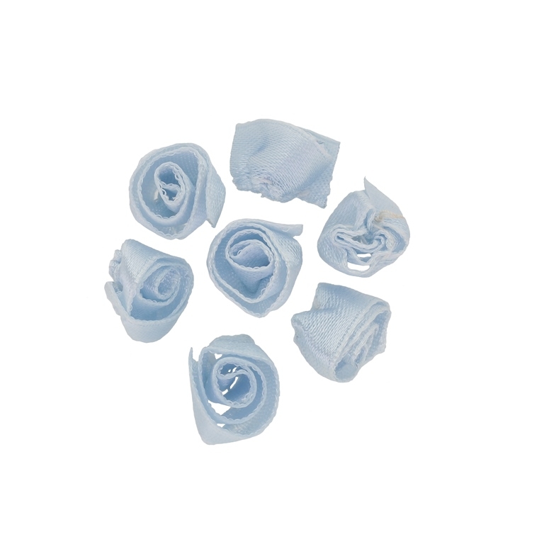 TEXTILE BEADS - SATIN - ROSE 02 - 14mm BLUE (LIGHT) 172 - PACKAGE 500pcs.