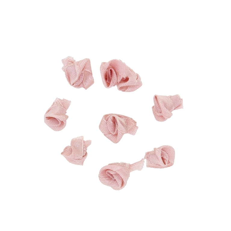 TEXTILE BEADS - SATIN - ROSE - 12mm ROSE DUST - 50 pcs.