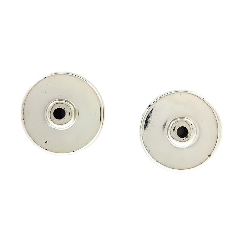 METAL PLATED PLASTIC / CCB BEADS - WASHER 02 - 6x16mm NICKEL - 50g Hole-2.0mm (86pcs.)