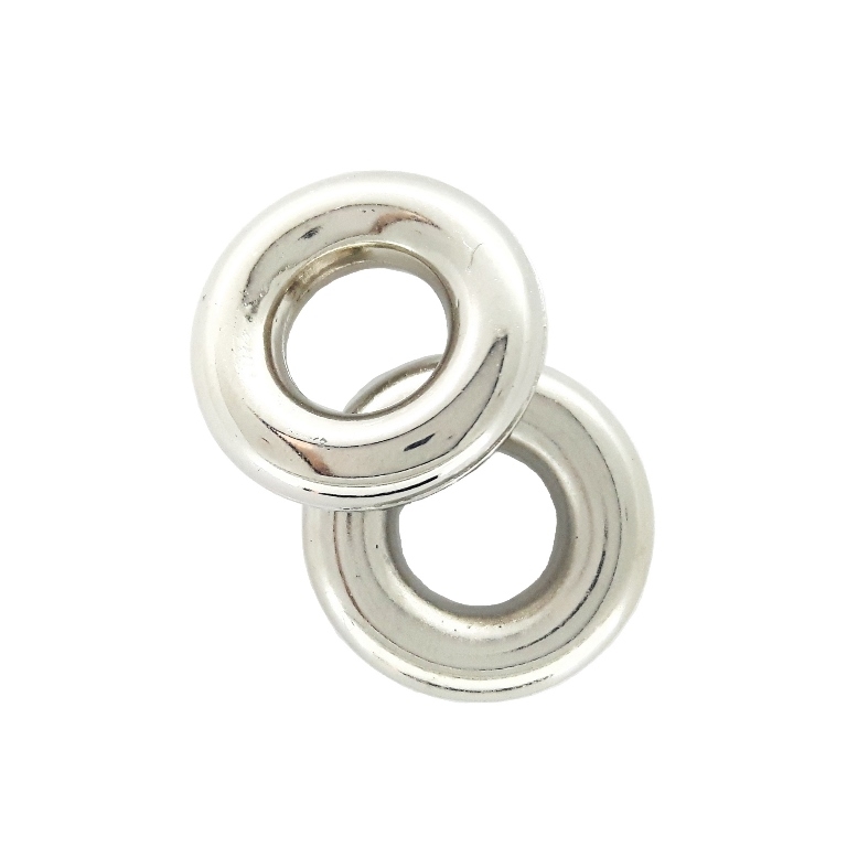 METAL PLATED PLASTIC / CCB BEADS - RING - 13x3.5mm NICKEL - 50g Hole-6.0mm (153pcs.)