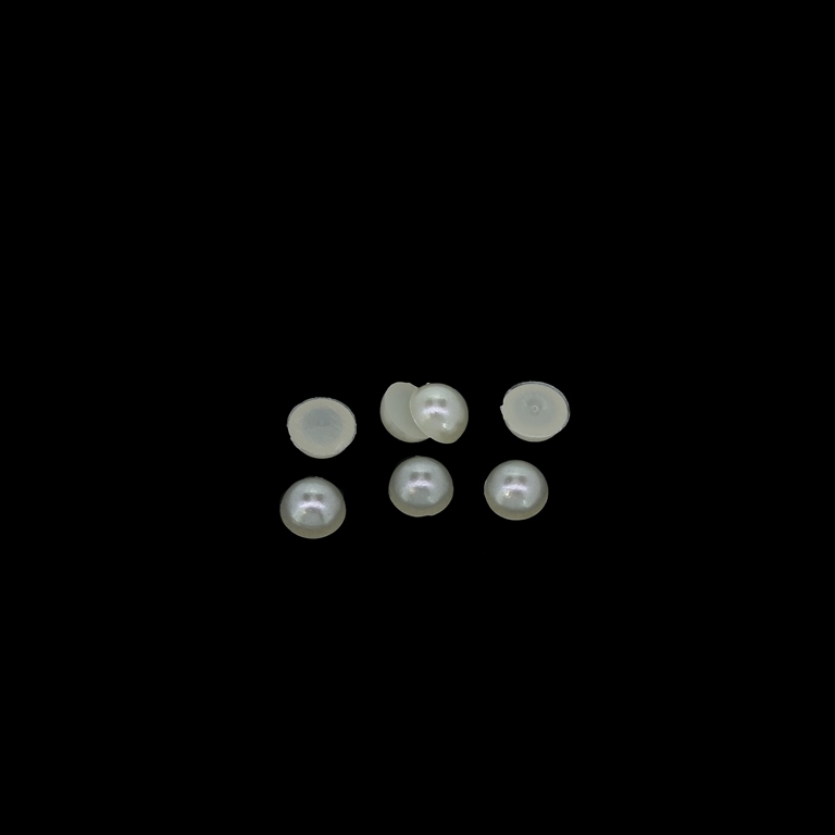 ADHESIVE BEADS - PLASTIC PEARLS - HEMISPHERE - 5x2.5mm ECRU 11 - PACKAGE 250g (7000pcs.)