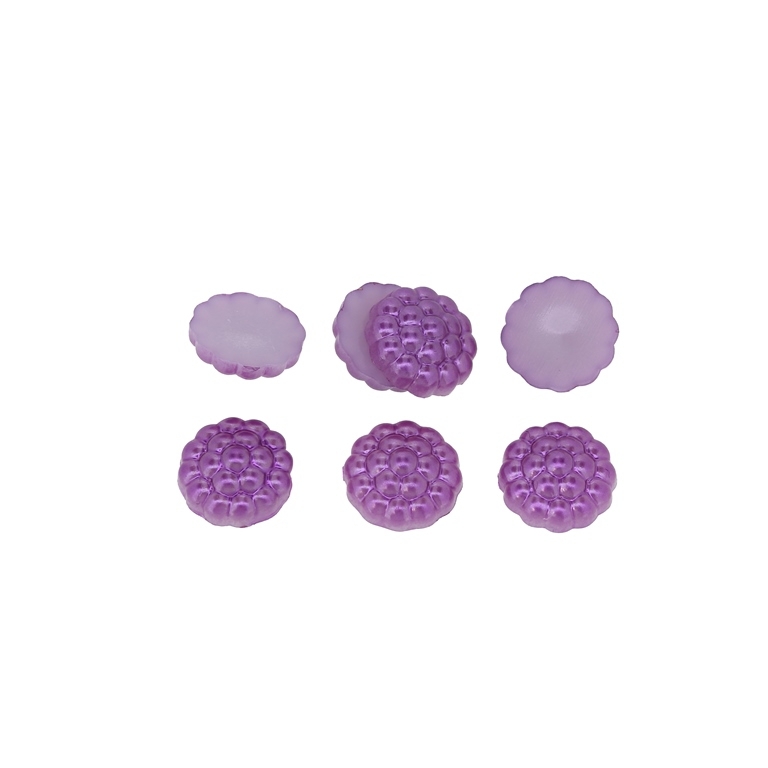 ADHESIVE BEADS - PLASTIC PEARLS - RASPBERRY - 10x3.5mm PURPLE 33 - 20g (112 pcs.)