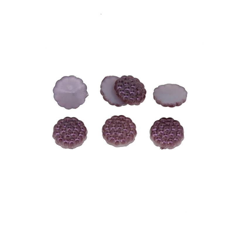 ADHESIVE BEADS - PLASTIC PEARLS - RASPBERRY - 10x3.5mm PURPLE 50 - PACKAGE 250g (1400pcs.)