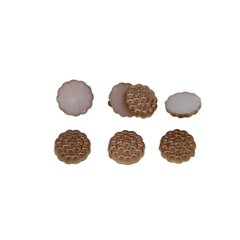 МЪНИСТА ЛЕПЯЩИ - ПЛАСТМАСОВИ ПЕРЛИ - МАЛИНА - 10х3.5мм КАФЯВО 54 - ПАКЕТ 250 гр. (1400 бр.)