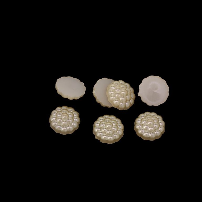 МЪНИСТА ЛЕПЯЩИ - ПЛАСТМАСОВИ ПЕРЛИ - МАЛИНА - 10х3.5мм БЕЖОВО 55 - ПАКЕТ 250 гр. (1400 бр.)