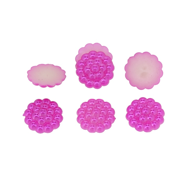 ADHESIVE BEADS - PLASTIC PEARLS - RASPBERRY - 13x4mm CYCLAMEN 32 - PACKAGE 250g (780pcs.)