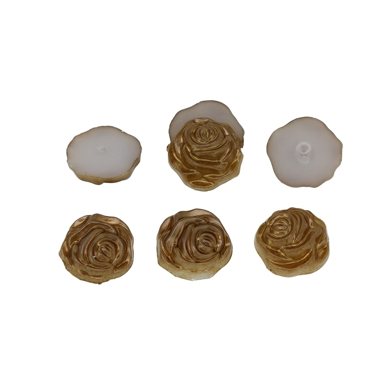 ADHESIVE BEADS - PLASTIC PEARLS - ROSE 01 - 12x5mm BROWN (LIGHT) 62 - PACKAGE 250g (650pcs.)