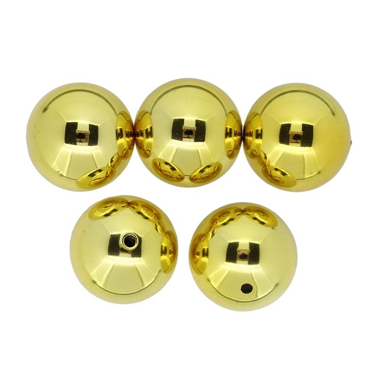 ПЛАСТМАСОВИ МЪНИСТА МЕТАЛИЗИРАНИ - ТОПЧЕ - 25мм ЗЛАТИСТО - ПАКЕТ 500 гр. Отвор-3.0мм (63 бр.)