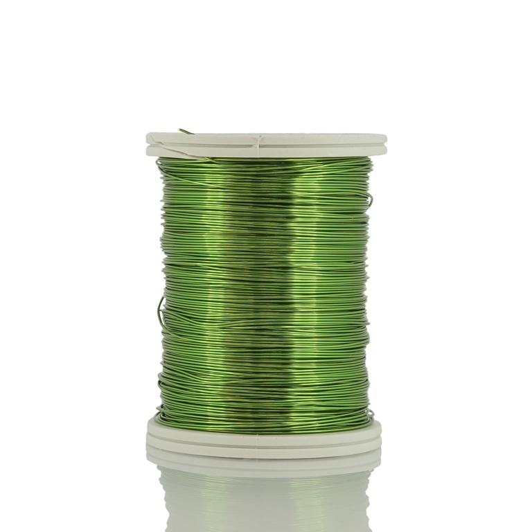 METAL ELEMENTS - COPPER WIRE - 0.4mm GREEN (LIGHT) 13 - 1pc. (32m)