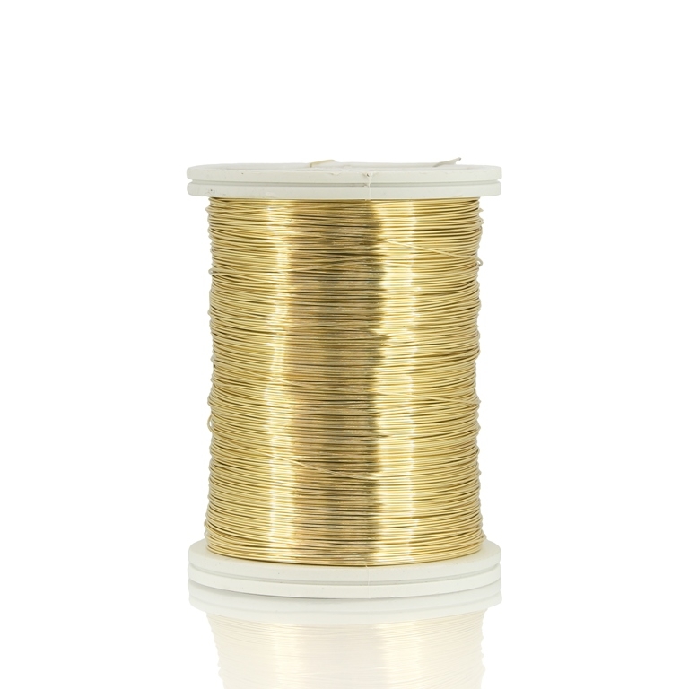 METAL ELEMENTS - COPPER WIRE WITH LACQUER COATING - 0.3mm GOLD (LIGHT) 32 - 6x47meters