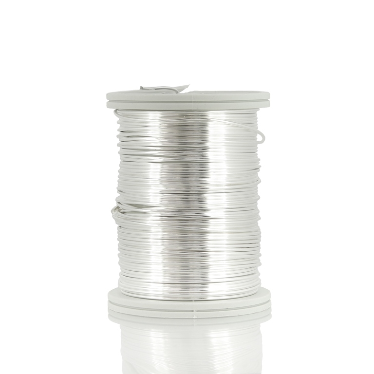 METAL ELEMENTS - COPPER WIRE WITH LACQUER COATING - 0.8mm SILVER 25 - 1pc. (8.5m) 