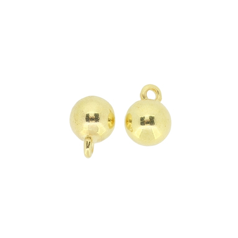 METAL PLATED PLASTIC / CCB PENDANTS - BALL - 12mm GOLD - PACKAGE 500g Hole-2.5mm (500pcs.)