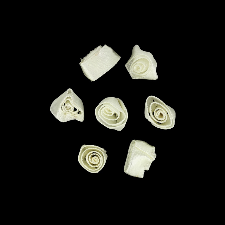 TEXTILE BEADS - SATIN - ROSE 02 - 14mm YELLOW (LIGHT) - PACKAGE 500pcs.