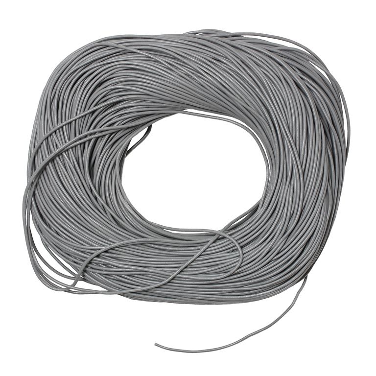 LEATHER NATURAL - ROUND - 1.5mm GRAY (LIGHT) - 100yards(91m)