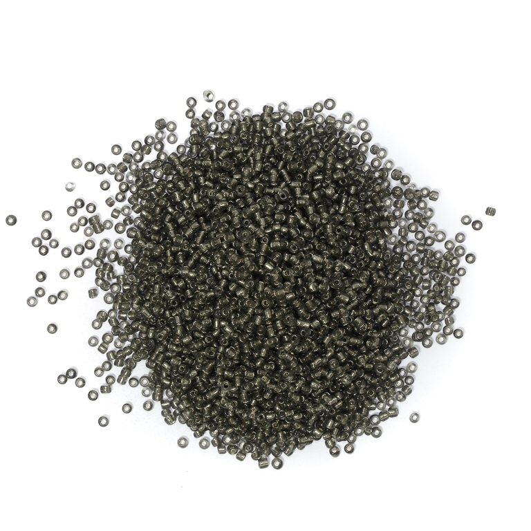 GLASS SEED BEADS - BALL 3mm - SILVER LINED - GRAY 52 - PACKAGE 450g Hole-1.0mm