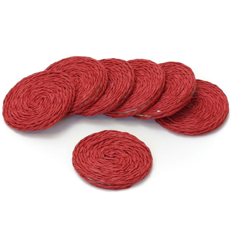 FIGURES FROM THREAD - CIRCLE 02 - 43x5mm - RED - PACKAGE 30pcs.