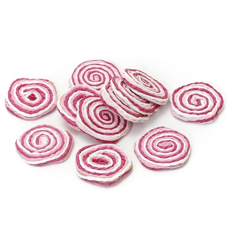 FIGURES FROM THREAD - MIXED FORMS - 32x6mm - CYCLAMEN-WHITE - PACKAGE 50pcs.