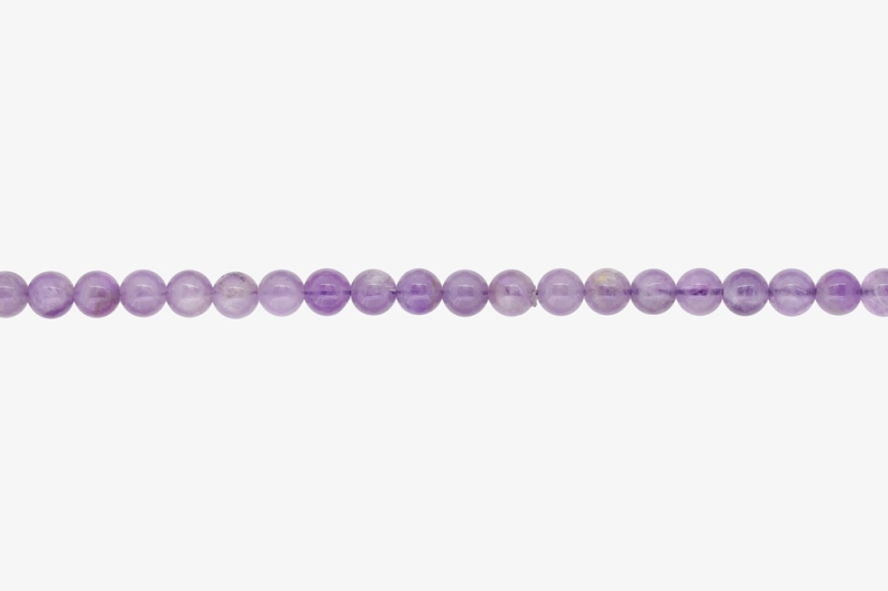 NATURAL STONE BEADS - AMETHYST - 6mm - STRING (64pcs.) Hole-1.0mm