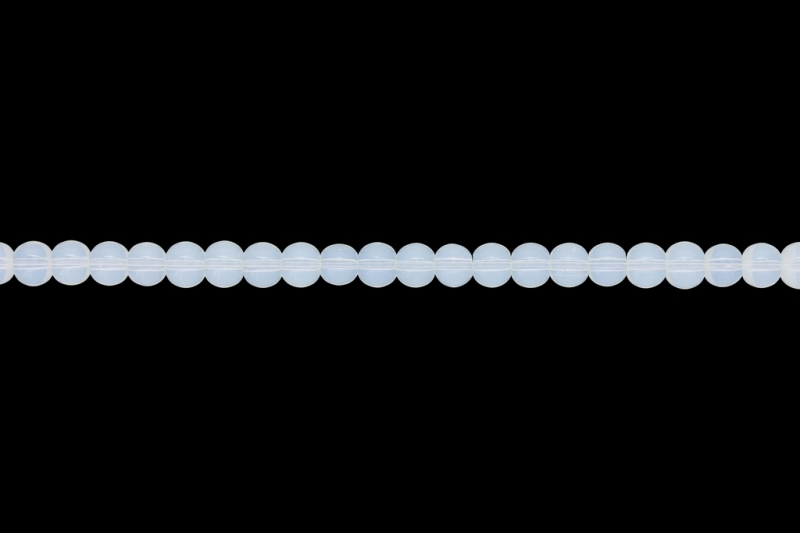 NATURAL STONE BEADS - MOONSTONE - 6mm - STRING (64pcs.) Hole-1.0mm