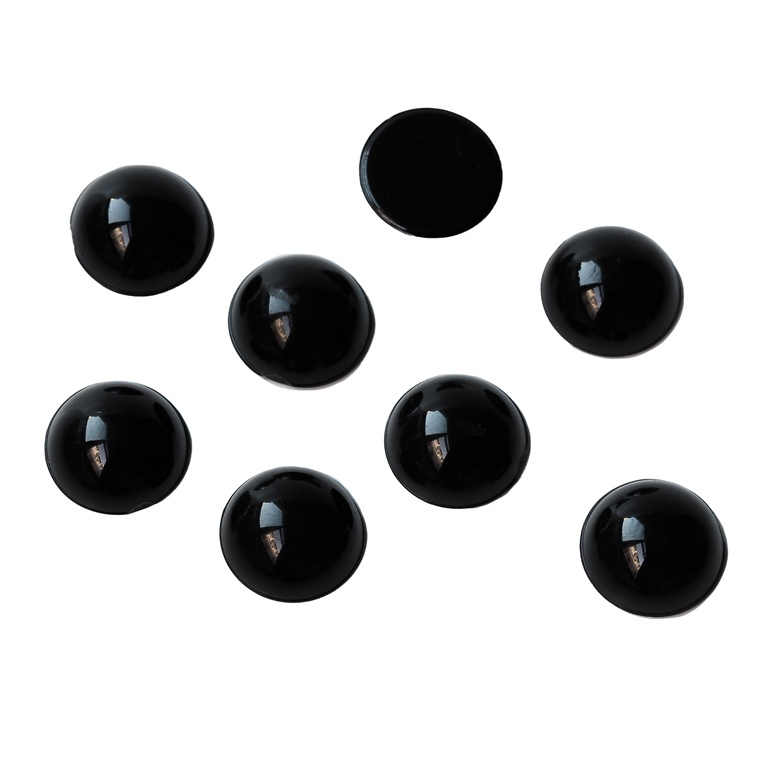 MATERIALS FOR CRAFT AND DECORATION - EYES FOR GLUING - 10x4mm BLACK - 50pcs.