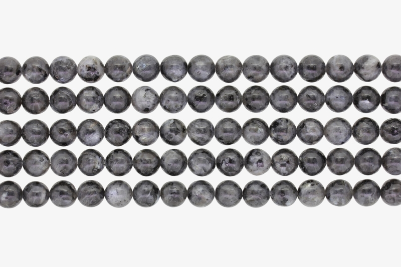 NATURAL STONE BEADS - LABRADORITE - 8mm - PACKAGE (5x48pcs.) Hole-1.6mm