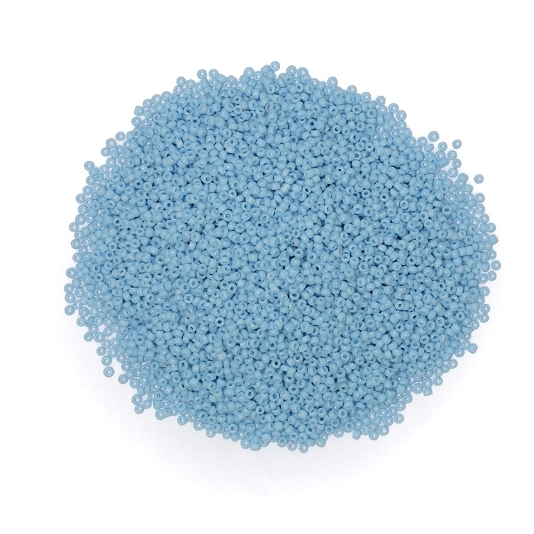 GLASS SEED BEADS - BALL 2mm - OPAQUE - BLUE (LIGHT) 43 - PACKAGE 450g Hole-0.8mm