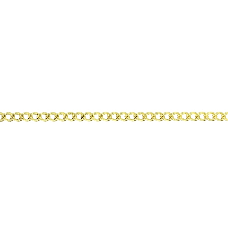 METAL CHAIN - TAIL EXTENSION EXTENSION - 0.6x3x2mm GOLD - NICKEL FREE - ROLL 100meters