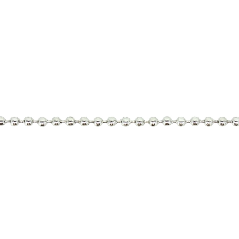 METAL CHAIN - BALL CIRCLE - 2.0mm NICKEL - ROLL 100meters