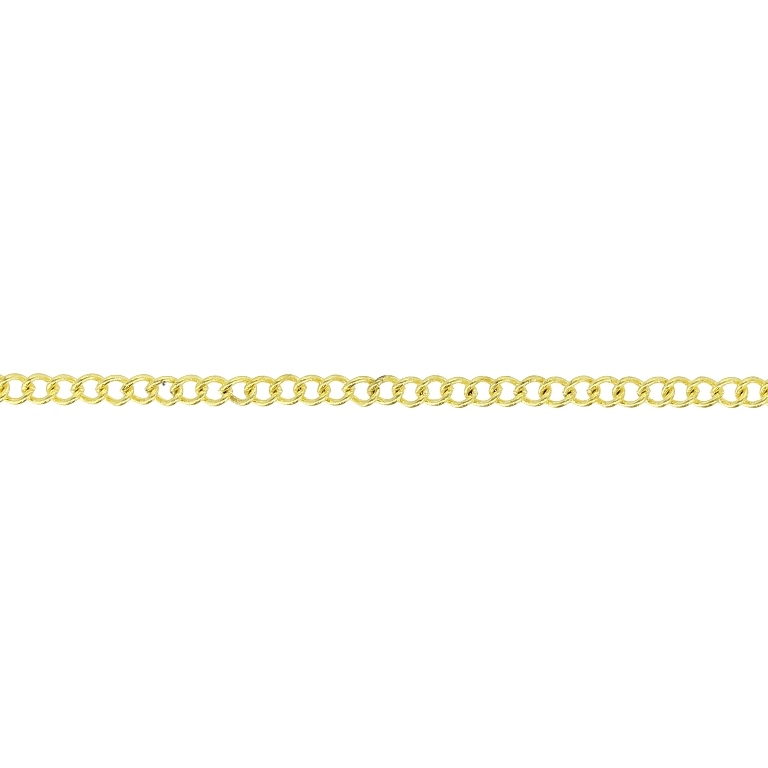 METAL CHAIN - SOLDERED - TAIL EXTENSION EXTENSION - 0.6x2.5x2mm GOLD - NICKEL FREE - ROLL 100meters