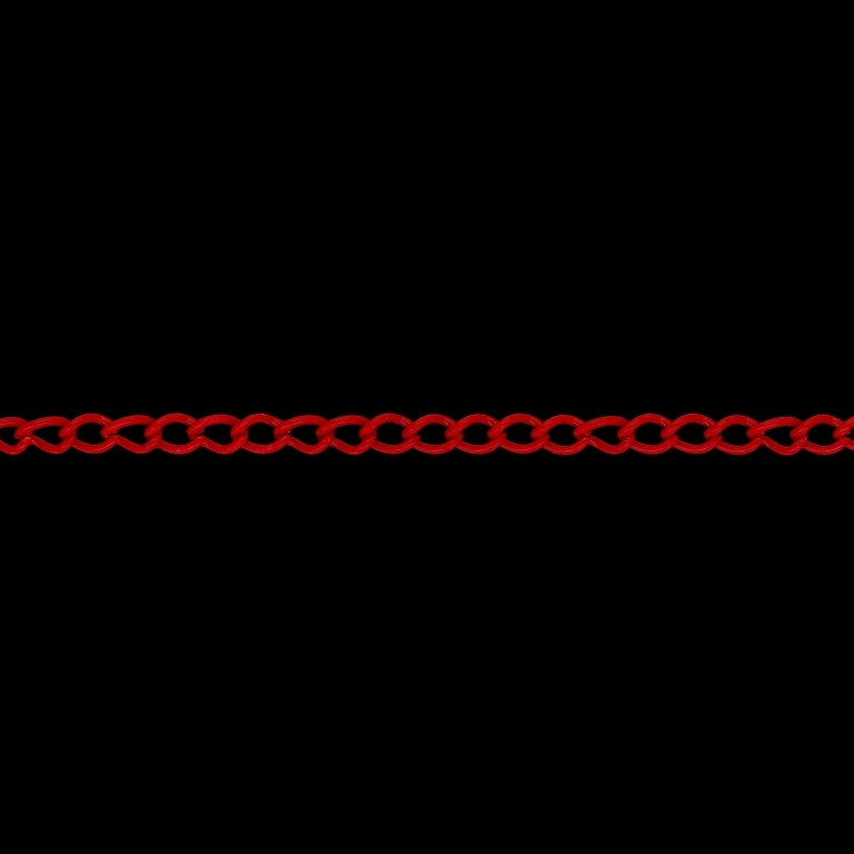 МЕТАЛЕН СИНДЖИР - ЦВЕТЕН - TAIL EXTENSION ПЛЕТКА УДЪЛЖИТЕЛ - 0.6х3.5х2.5мм ЧЕРВЕНО - РОЛКА 100метра