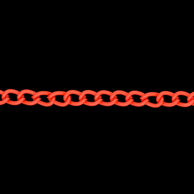 METAL CHAIN - COLORFUL - TAIL EXTENSION EXTENSION - 1.0x6.5x3.5mm ORANGE ELECTRICAL - ROLL 100meters