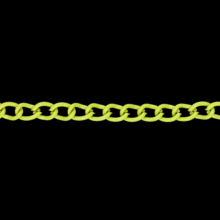 METAL CHAIN - COLORFUL - TAIL EXTENSION EXTENSION - 1.0x6.5x3.5mm YELLOW ELECTRICAL - ROLL 100meters