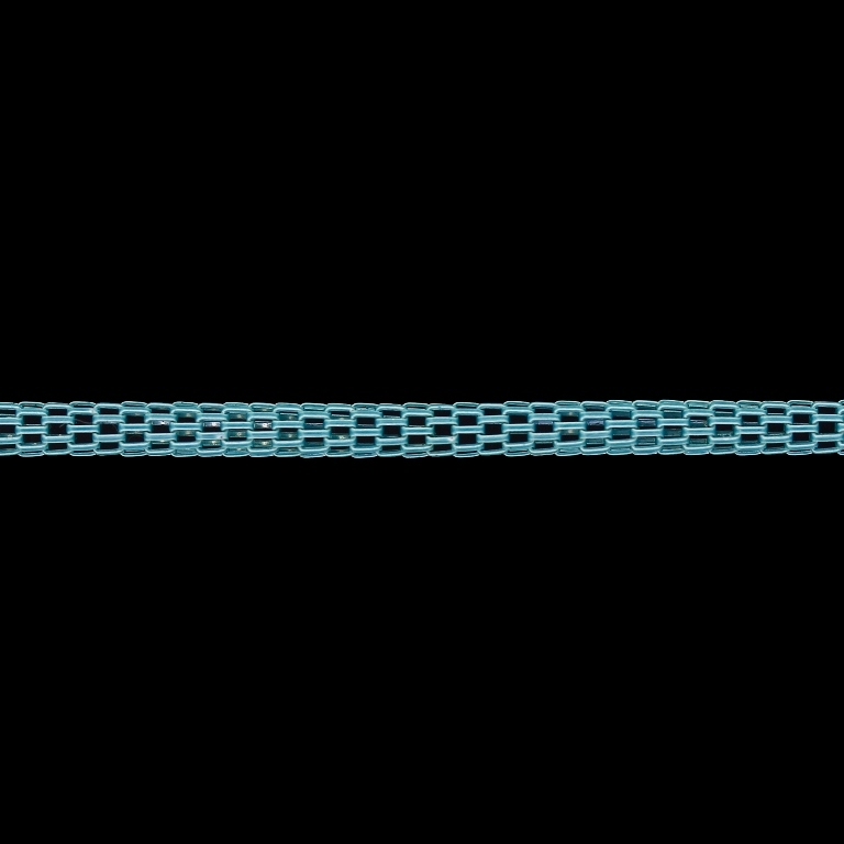 МЕТАЛЕН СИНДЖИР - ЦВЕТЕН - ROUND ELONGATED MESH ПЛЕТКА - 3.2мм ТЮРКОАЗ СВ. - РОЛКА 50метра